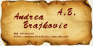 Andrea Brajković vizit kartica